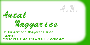 antal magyarics business card